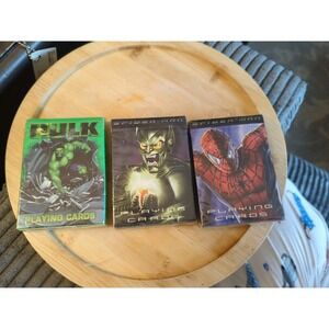 3 Bicycle Spider Man Green Goblin Hulk  Playing Cards New Sealed Deck Marvel